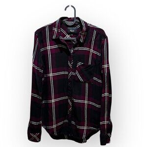 Rails Hunter Mahogany Black IVory Flannel